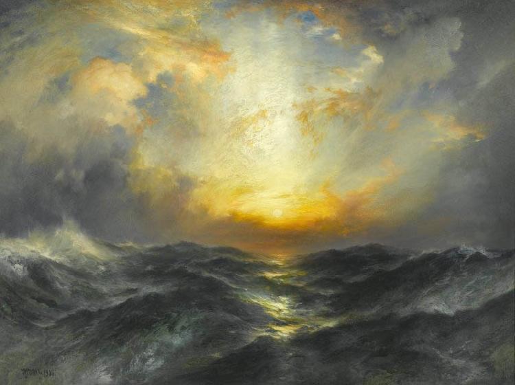 Thomas Moran Sunset at Sea oil painting picture